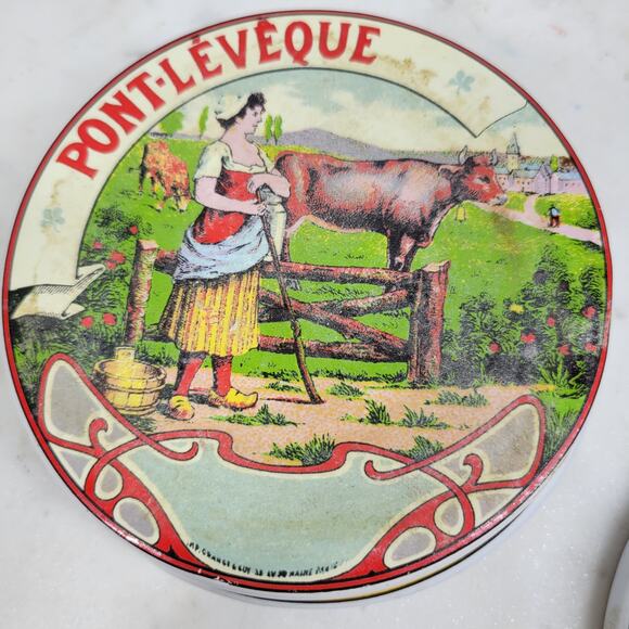 Mikasa Fromage WC301 Coasters Set of 5 French Cheese Label Ceramic Cork Back - Picture 15 of 16